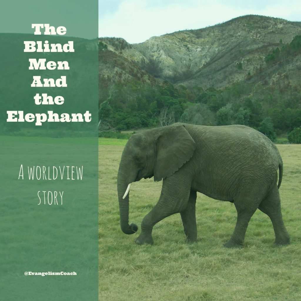 The Traditional Story about 3 Bilnd Men feeling an elephant