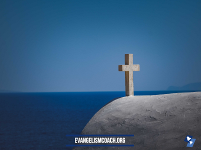 Cross on stone lookout point