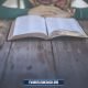 Open Bible and coffee cup ready for church hospitality devotional reading.